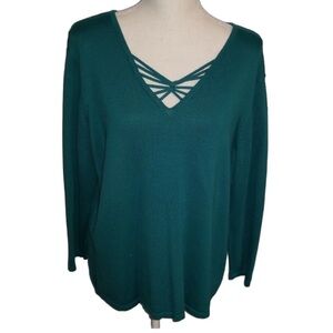 Liz Baker Jewel Tone Sweater Size XL